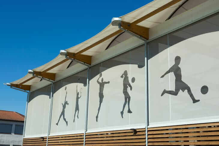façade sérigraphiée preau sportif – plaisance-du-touch (31)