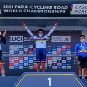 Florian Bouziani, champion du monde du contre-la-montre en paracyclisme