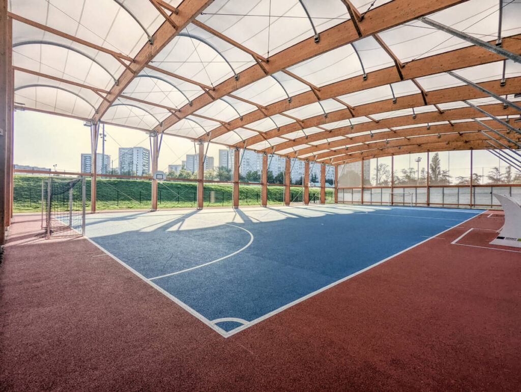Conception et construction d'un préau sportif