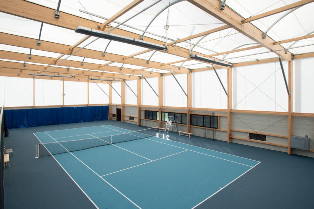 tennis hall in the sports complex of Saint Clar, France
