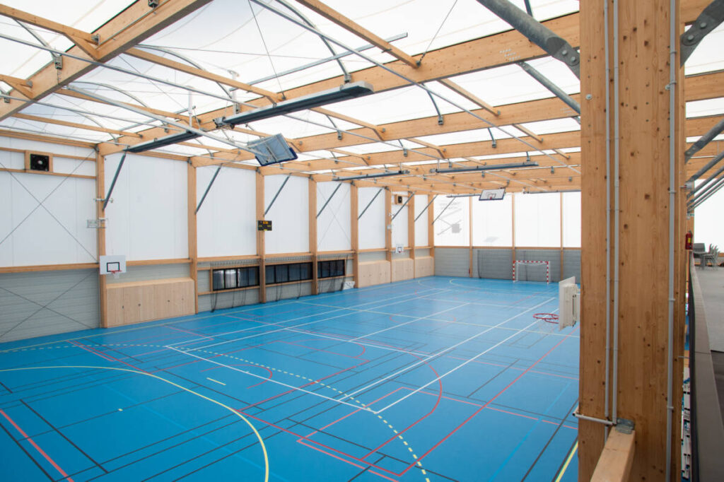 gymnasium in the sports complex of Saint Clar, France