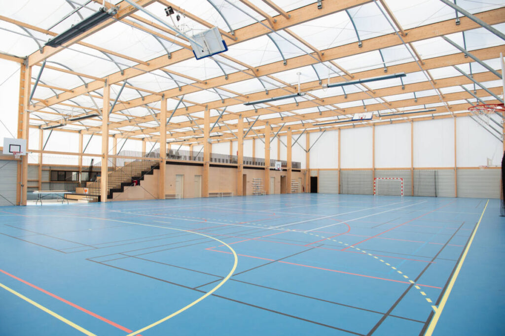sports complex in timber wood construction - Saint Clar, France