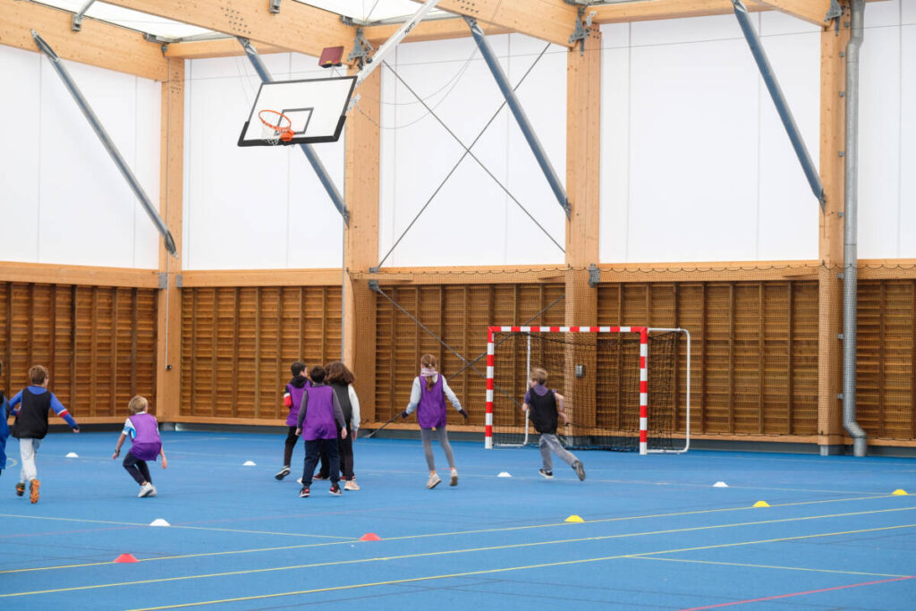 design and built of a sports hall in Saint Jean d'Angely, France