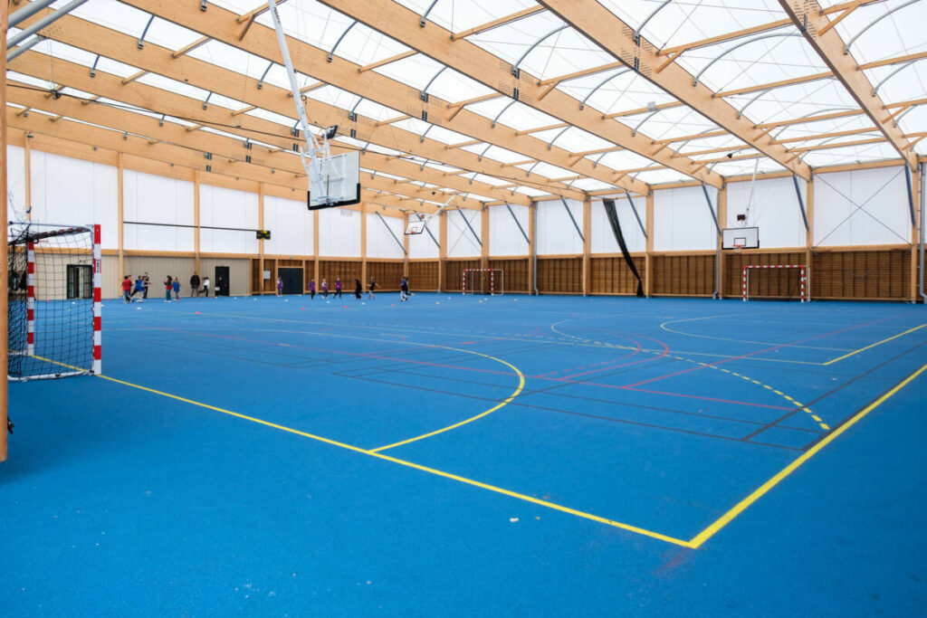 design and built of a sports hall in Saint Jean d'Angely, France