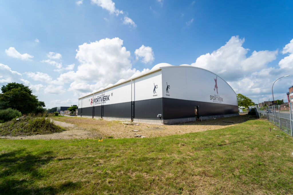 Building of a tennis hall in Ochtrup, Germany
