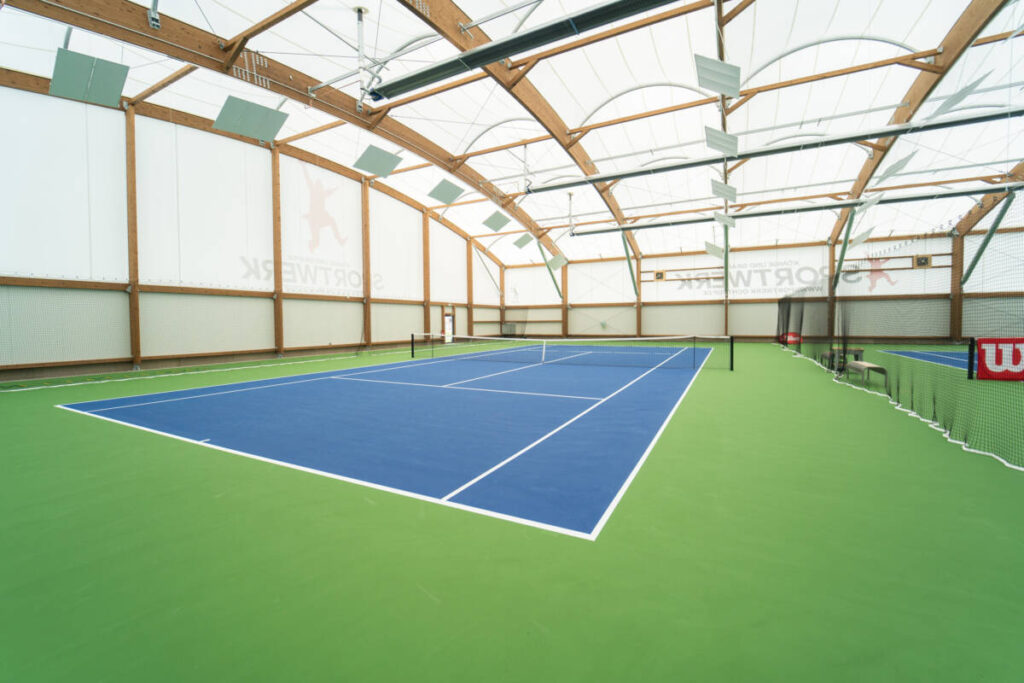 Building of a tennis hall in Ochtrup, Germany