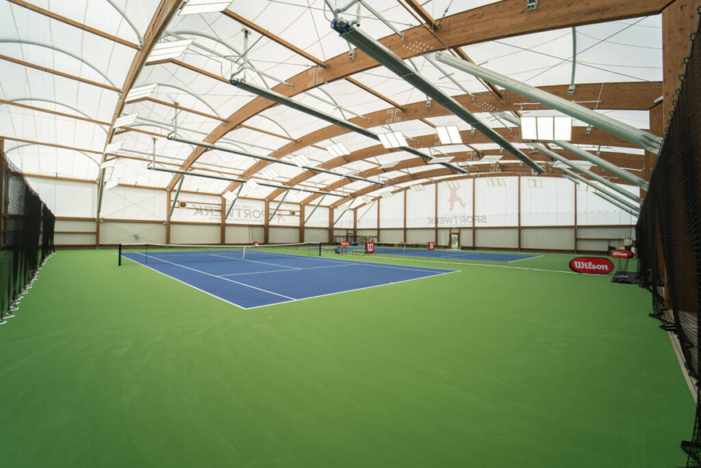 Building of a tennis hall in Ochtrup, Germany