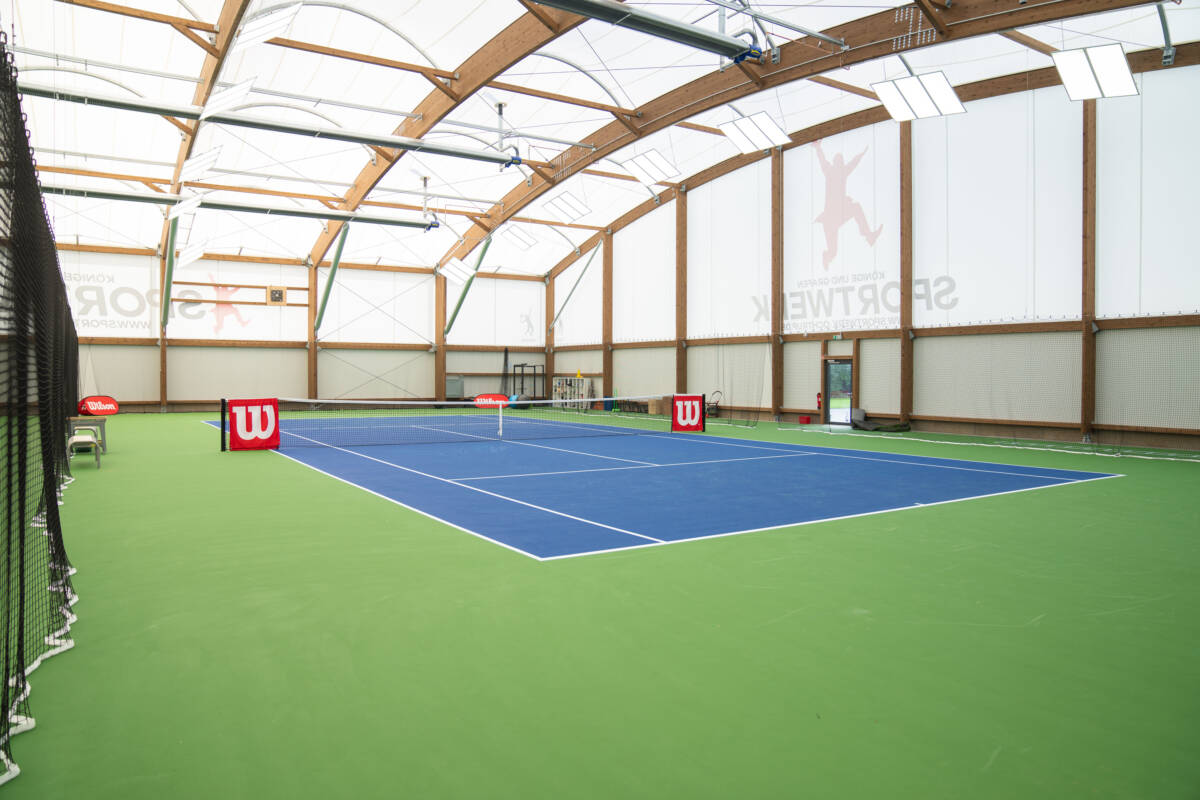 Building of a tennis hall in Ochtrup, Germany