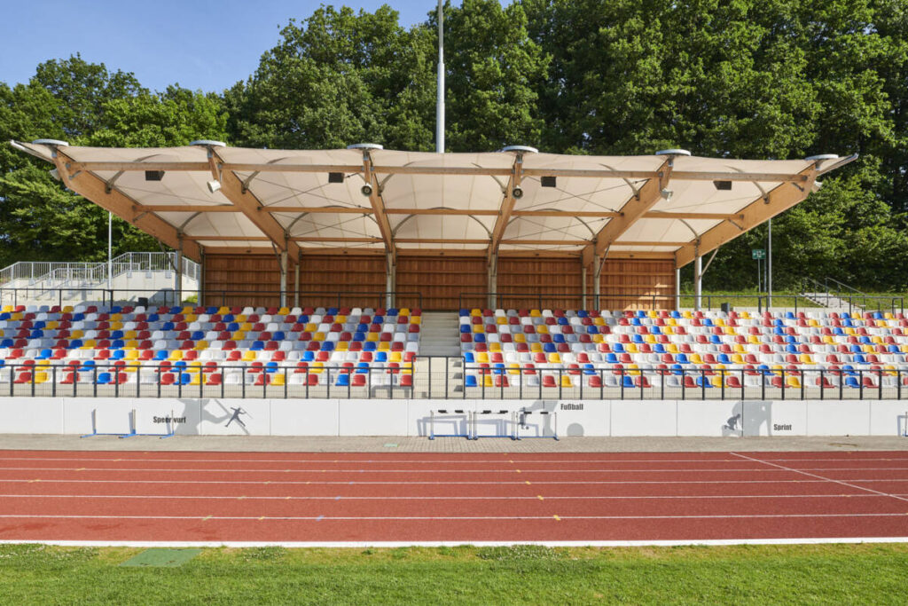 A Modern and Sustainable Grandstand Roof in Menden (Germany)