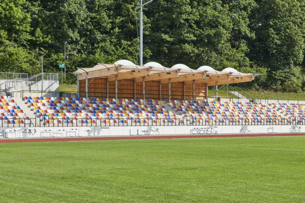 A Modern and Sustainable Grandstand Roof in Menden (Germany)